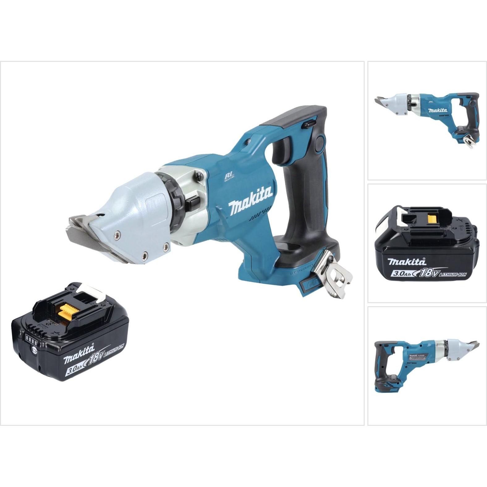 Makita, Elektroblechschere, DJS 200 F1 Akku Blechschere 18 V 2,0 mm Brushless + 1x Akku 3,0 Ah - ohne Ladegerät