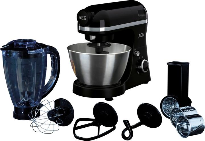 Produktbild AEG KM 3300 Küchenmaschine 4 l Schwarz 800 W (KM 3300) (800 W, 4 l)