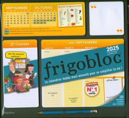 Image du produit Frigobloc hebdomadaire 2025 : calendrier d'organisation familiale (Couverture rigide, Français)