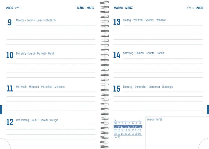 Image du produit Simplex Schüleragenda Joy Plus 26/27 500423.27 1W/2S 17M dunkelblau 14.8x21cm (1 semaine / 2 pages)