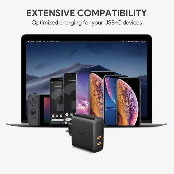 Immagine prodotto Aukey Caricatore PA-D5 GaN (63 W)