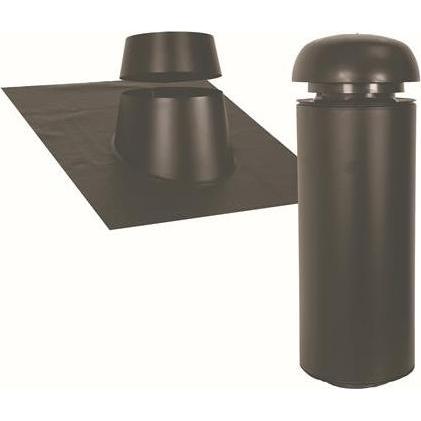 Sabetoflex, Belüftungssystem, Sabeto Dachkappe 160, Länge 600 mm, Dachneigung 10-32°, schwarz/schwarz mit Flex-Deckel (
