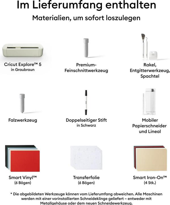 Actual product image Cricut Explore™ 5 Essential Bundle (Cream)