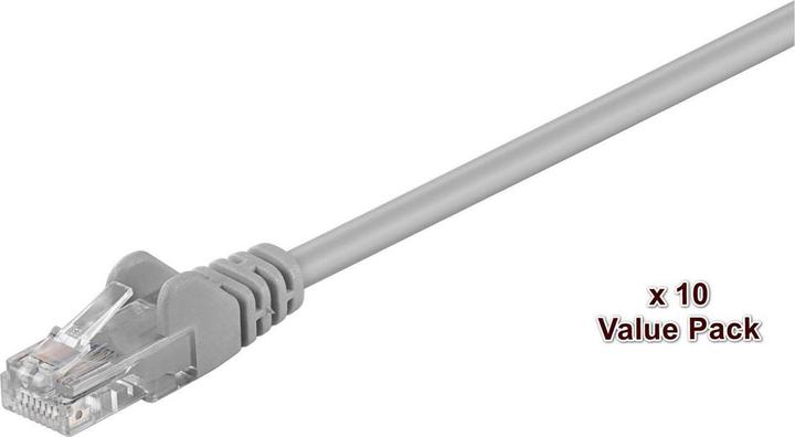Actual product image MicroConnect UTP Cat5E 1m Grey Network Cable Grey (UTP, CAT5e, 1 m)