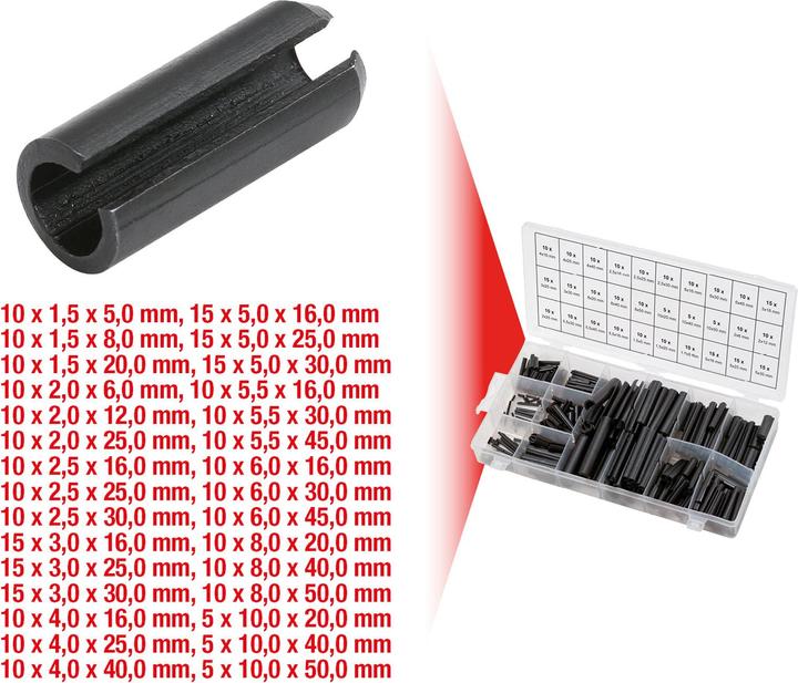 Produktbild KS Tools Sortiment Hohlspannstifte, 315-tlg.