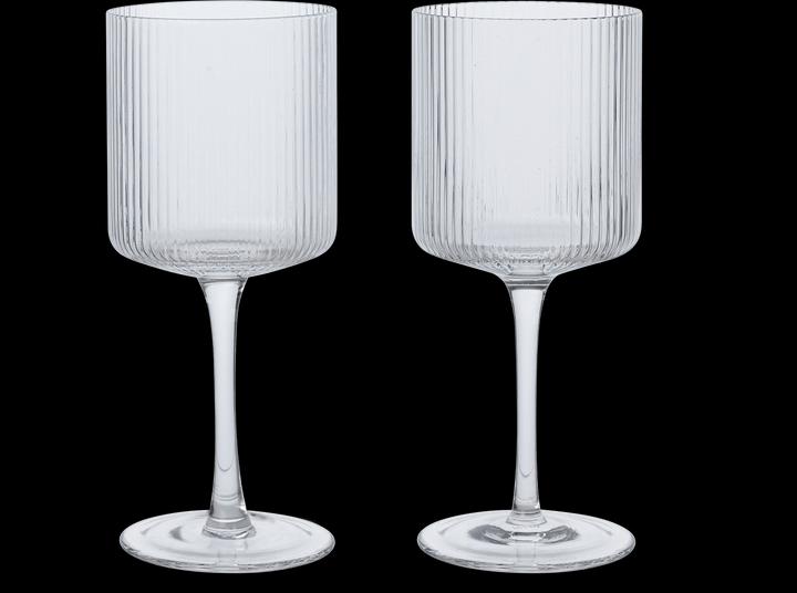 Ferm Living Ripple (26 cl, 2 Gläser, Weissweingläser)
