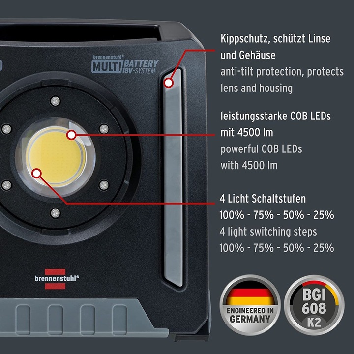 Actual product image Brennenstuhl Construction spotlight (4500 lm)