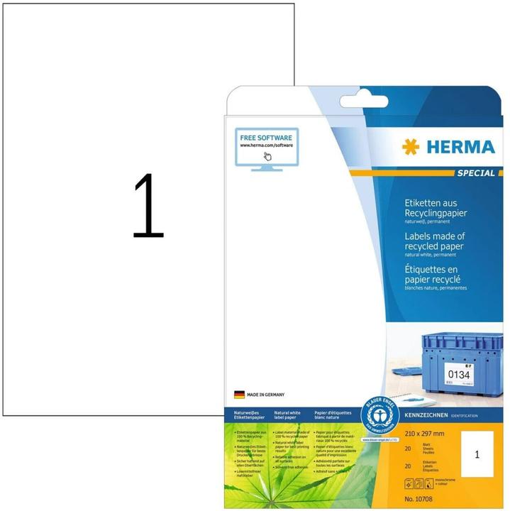 Produktbild HERMA Recycling Etiketten A4