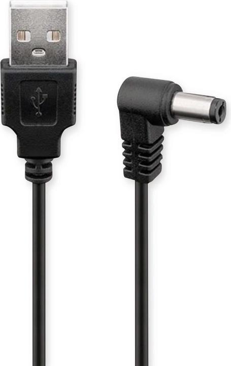 Goobay USB-DC-Kabel 5,5 x 2,1 mm, 0.5 m, Schwarz (0.50 m)
