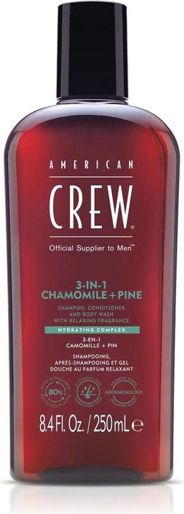 Actual product image American Crew 3-in-1 Chamomile & Pine Shampoo, Conditioner & Body Wash (Liquid shampoo, 250 ml)