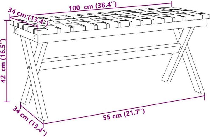 Actual product image vidaXL Garden bench