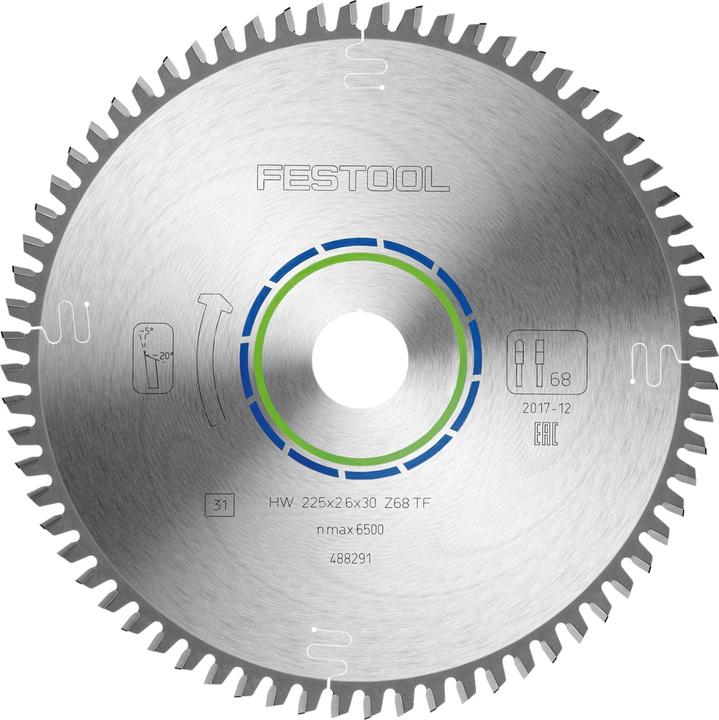 Produktbild Festool Kreissägeblatt HW 225x2,6x30 TF68