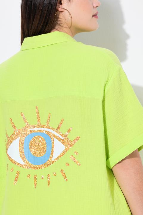 Actual product image Angel of Style Bluse, oversized, Musselin, Auge auf dem Rücken (48)