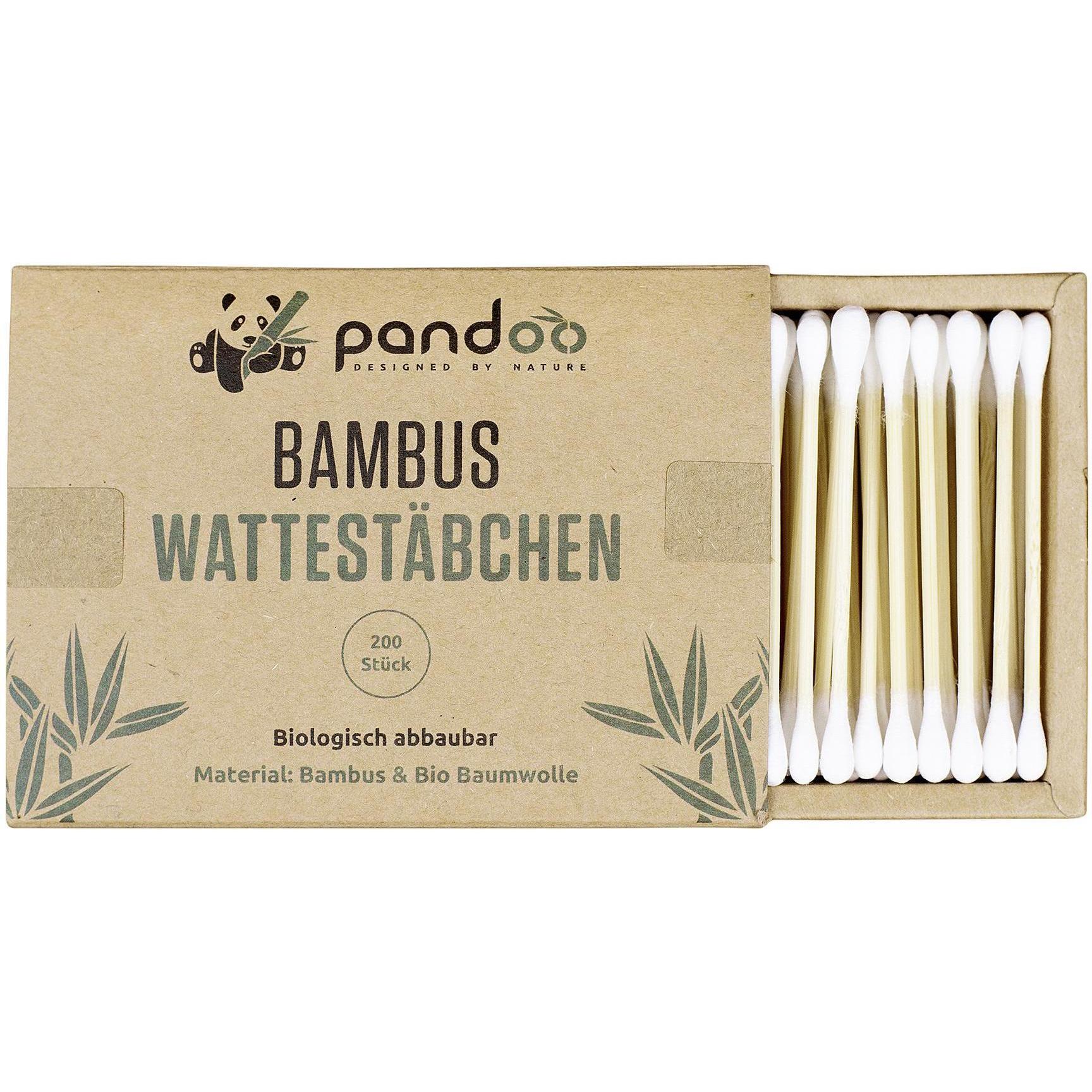 Pandoo Bianco Cotton Fioc + Dischetti Di Cotone, Bambù