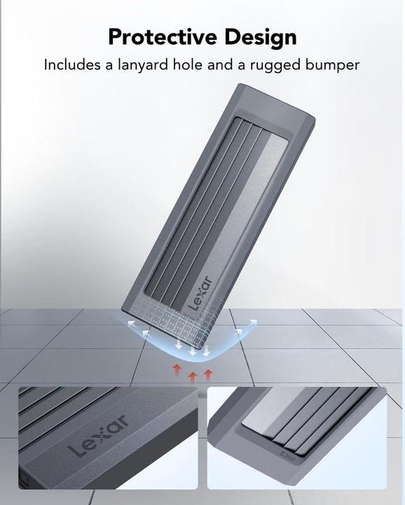 Produktbild Lexar Boitier externe USB 3.2 E350 - NVMe M.2 Type 2280 (Argent) (M.2 2280)