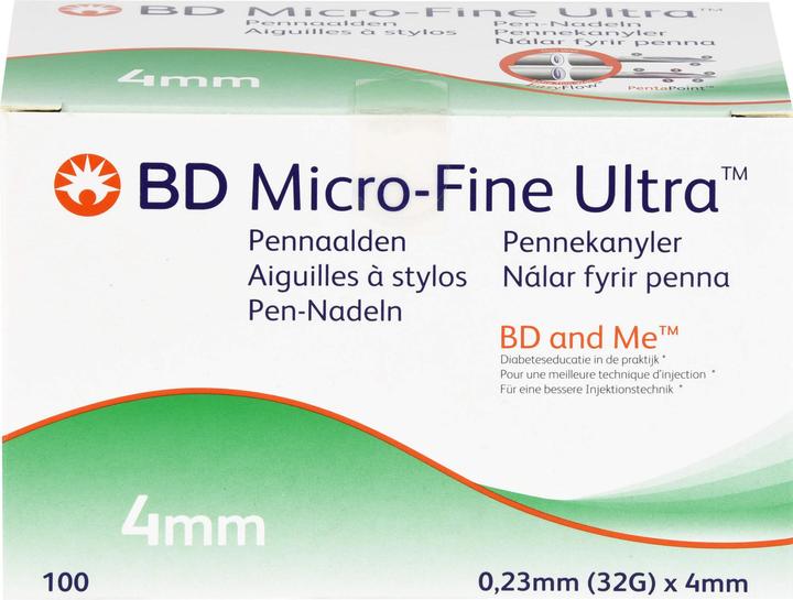 Produktbild BD MICRO FINE Ultra Pen-Nadeln 0,23x4mm, 100 St KAN