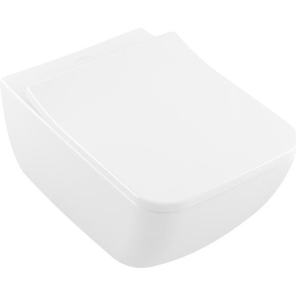 Villeroy & Boch, Toilette + Bidet, Collaro Combi-Pack, Wand-Tiefspül-WC mit DirectFlush, mit WC-Sitz SlimSeat, 4626RS