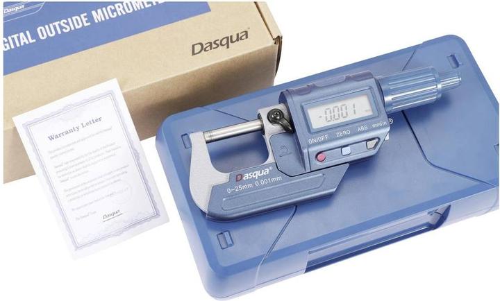 Productafbeelding Dasqua 4230-2005 Digitale externe micrometer met digitaal display 0 - 25mm Aflezing: 0,001mm