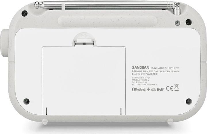 Produktbild Sangean DPR-42BT WHITE-STONE BLUE (DAB+, KW, Bluetooth)