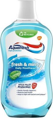 Actual product image Aquafresh FreshMinty Mouthwash 500ml (500 ml, Mouthwash)
