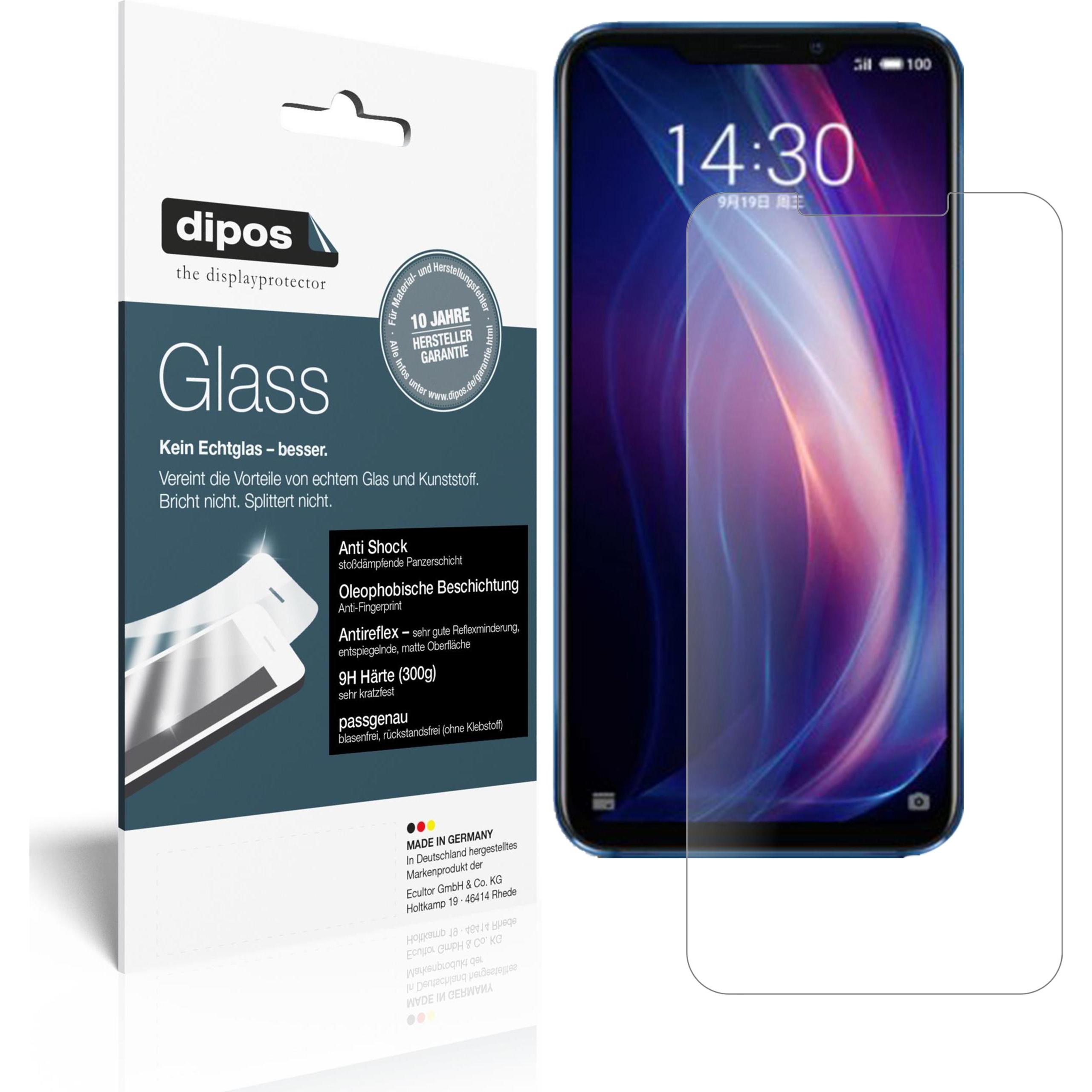 Dipos Displayschutz Anti-Shock (1 Stück, Meizu X8), Smartphone Schutzfolie, Transparent