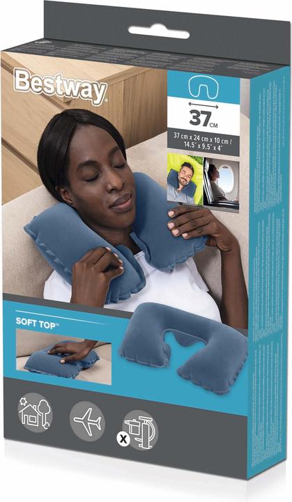 Actual product image Bestway 67006 inflatable travel pillow Green, White (Additional padding)