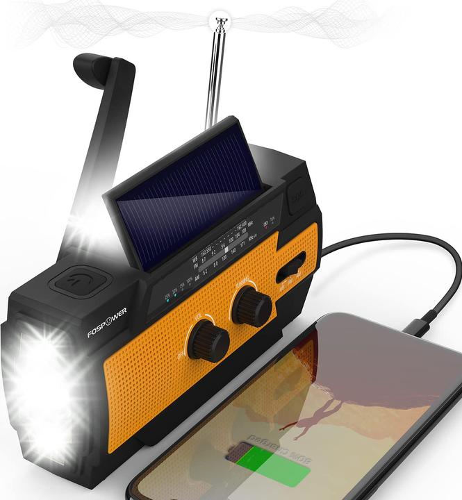 Image du produit FosPower Radio d'urgence à manivelle (AM, FM)