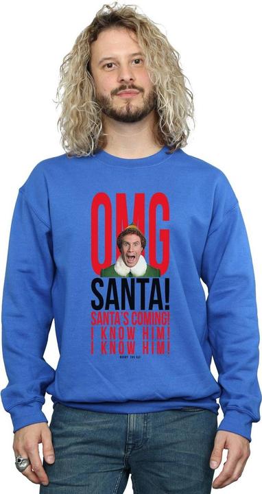 Actual product image Elf Mens OMG Santa I Know Him Sweatshirt (3XL)