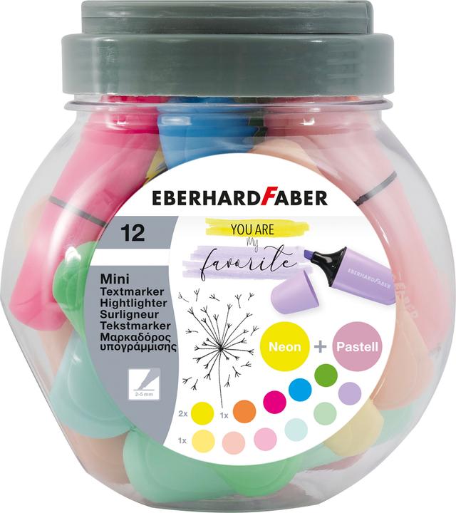 Immagine prodotto EberhardFaber Textmarker 12ST Mini Neon+Pastell (12x)
