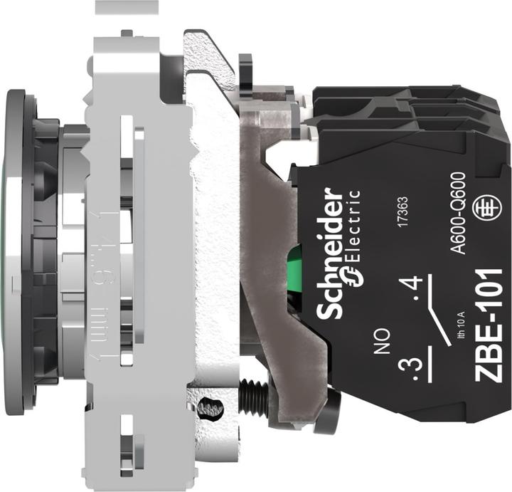 Produktbild Schneider Electric Leuchtdrucktaster Harmony XB4F 30mm 1OE+1S grün 120V