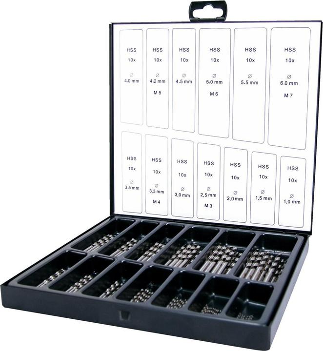Ruko Jeu de forets hélicoïdaux à métaux HSS A2 (1 mm, 1,5 mm, 2 mm, 2,5 mm, 3 mm, 3,3 mm, 3,5 mm, 4 mm, 4,2 mm, 4,5 mm, 6 mm, 5,5 mm, 5 mm)