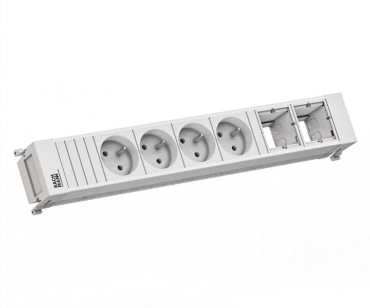 Actual product image Bachmann BACH socket strip (4x, CEE 7/3, CEE 7/5)