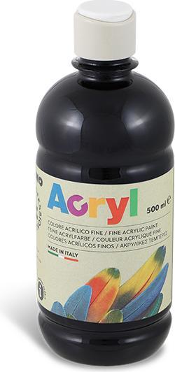 Actual product image Primo 500ml Bottle Acrylic Tempera (Black, 500 ml)