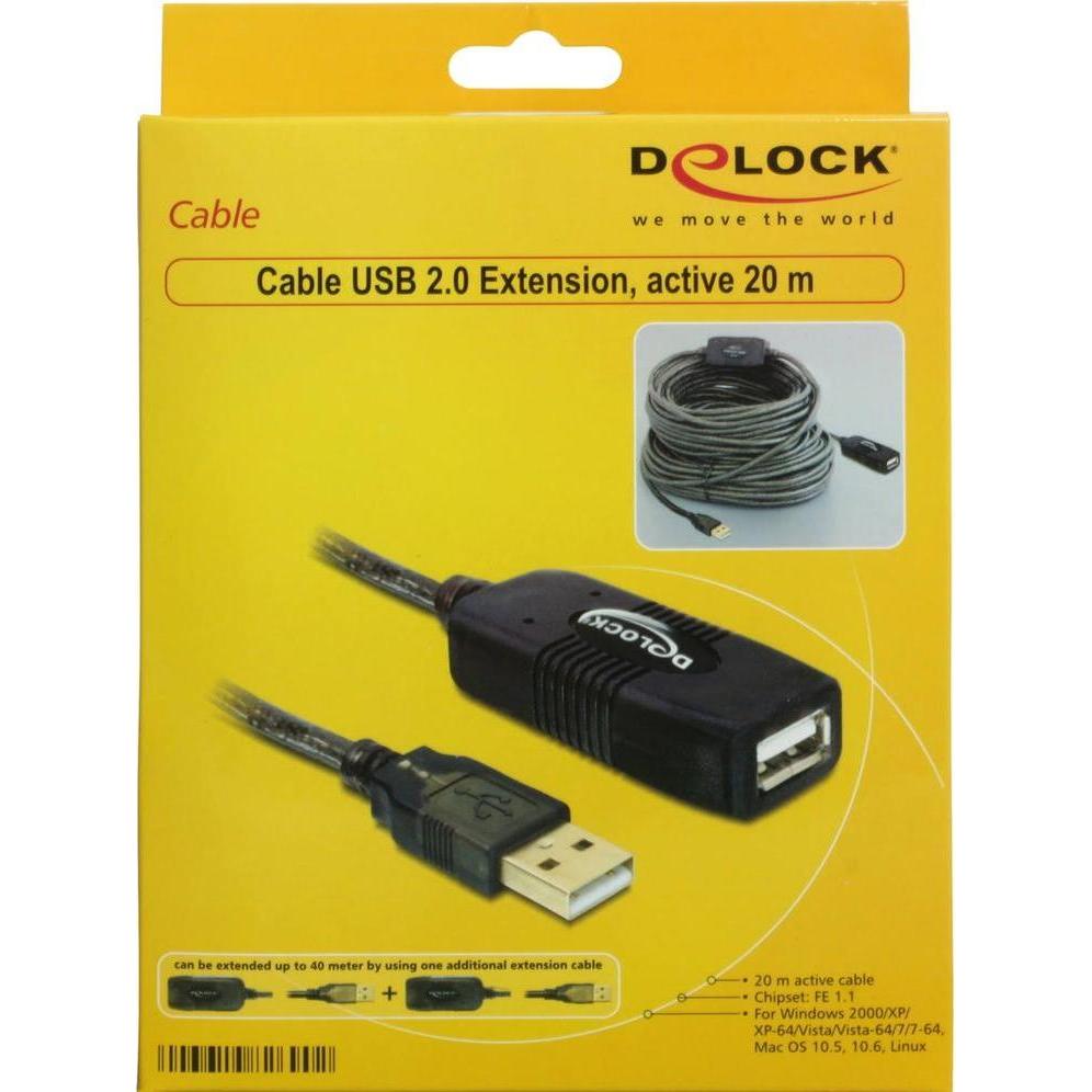 Thumbnail - Delock USB 2.0 (20 m, USB 2.0), USB Kabel
