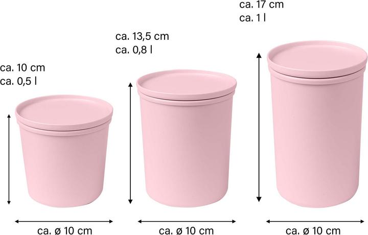Produktbild Awave Frischhaltedosen-Set aus rPET, 3-tlg., rosé