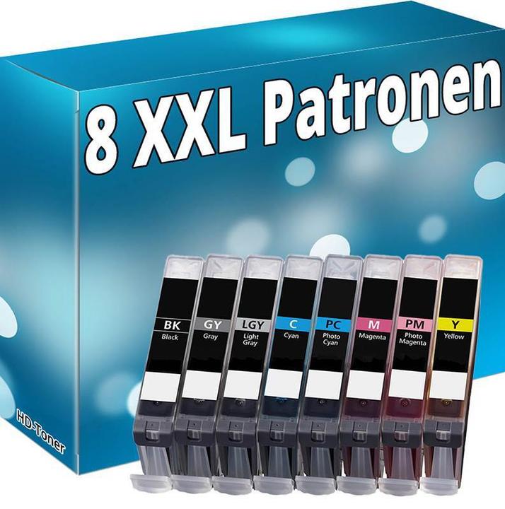 Produktbild Druckfuxx 8 Drucker Patronen für Canon CLI-65 PIXMA PRO 200 Tintenpatronen Multi