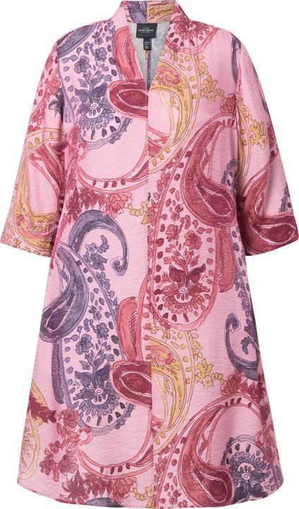 Produktbild Ulla Popken Kleid, A-Linie, Kelchkragen, V-Ausschnitt, 3/4-Arm (42, 44)
