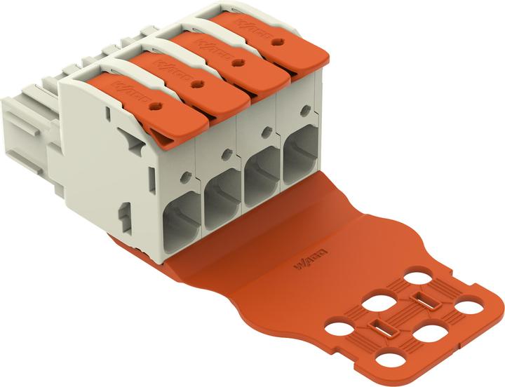 Produktbild Wago 832-1104/344-000 1-Leiter-Federleiste Hebel Verriegel- ungsklinke Zugentlas