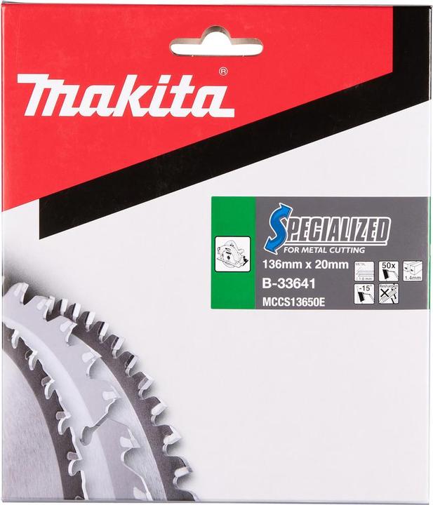 Image du produit Makita Lame de scie circulaire SPECIALIZED Ø 136x20x50Z