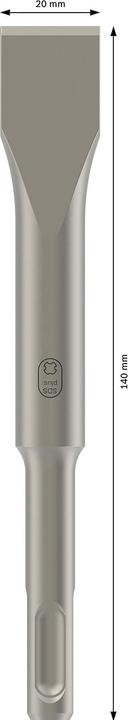Produktbild Bosch Professional Zubehör PRO SDS plus-4C Flachmeissel, 20 x 140 mm