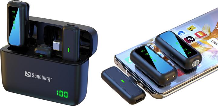 Produktbild Sandberg Streamer USB-C Wireless Mic x2
