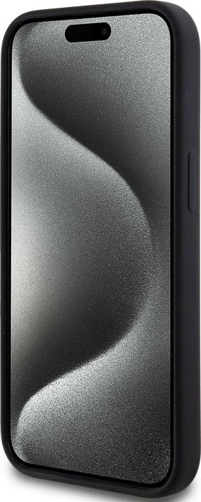 Actual product image DKNY DKHMP15SSNYACH iPhone 15 / 14 / 13 6.1" czarny/black hardcase Liquid Silicone White Printed Log (Apple iPhone 13, Apple iPhone 14, Apple iPhone 15)