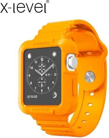 Image du produit Hermex Apple Watch 40mm 38mm Silicone Bracelet Sport Couverture Orange (38 mm, 40 mm, Silicone)