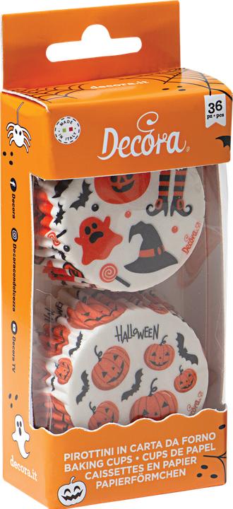 Image du produit Decora Mini moule à muffins Halloween ø 5 cm, Blanc, 36 pièces (5 cm)