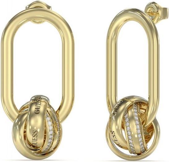 Guess Gold-plated earrings with zircons Perfect JUBE04073JWYGT/U (Chirurgenstahl)