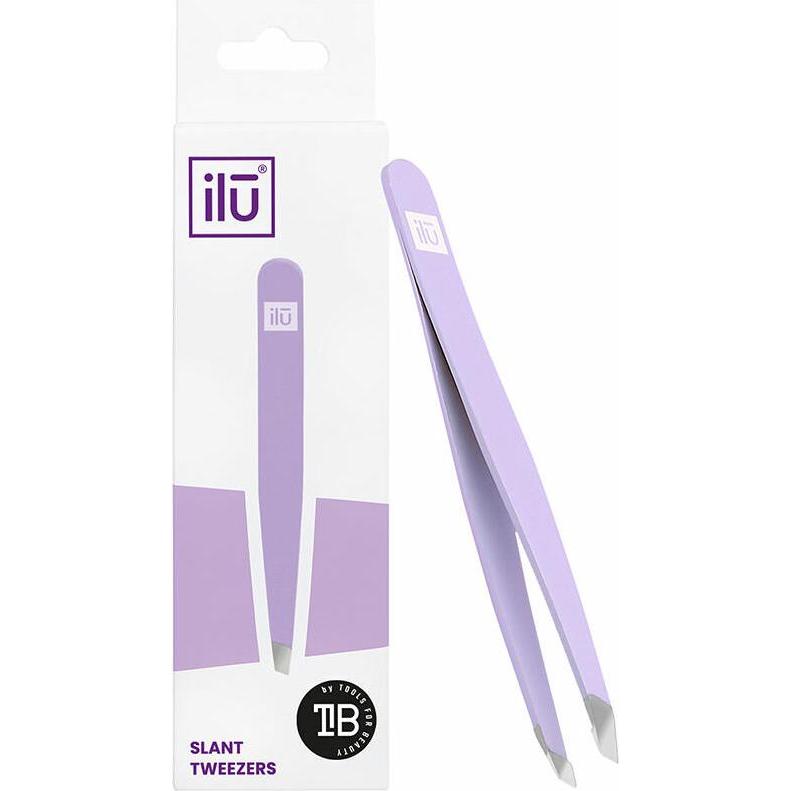 Tools for Beauty, Pinzette, T4B ILU Augenbrauenpinzette Präzisionsspitze Zupfpinzette Gesichtshaarentfernung (Lila)