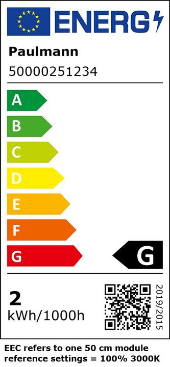 Energie-Label Paulmann Pro Strip Silver P25 (RGBW, 500 cm, Indoor)