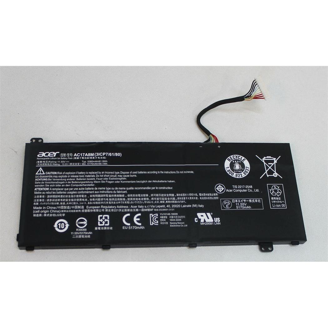 Acer Ersatzakku 3-Cell 5170MAH B1 (3 Zellen, 5170 mAh), Notebook Akku