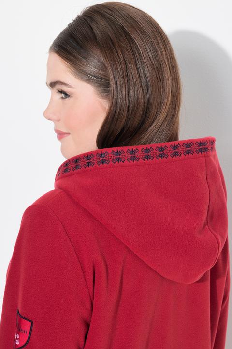 Produktbild Ulla Popken Trachten-Fleecejacke, Kapuze, Zierstickerei, Langarm (46, 48)