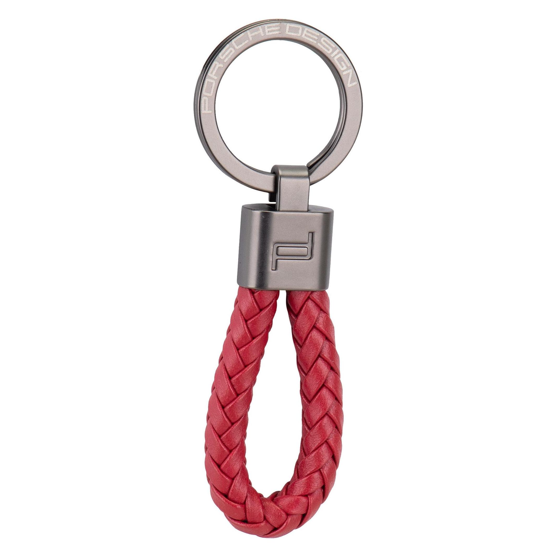 Porsche Design, Unisex, Schlüsselanhänger, Schlüsseletui Keyring Leather Cord, Rot